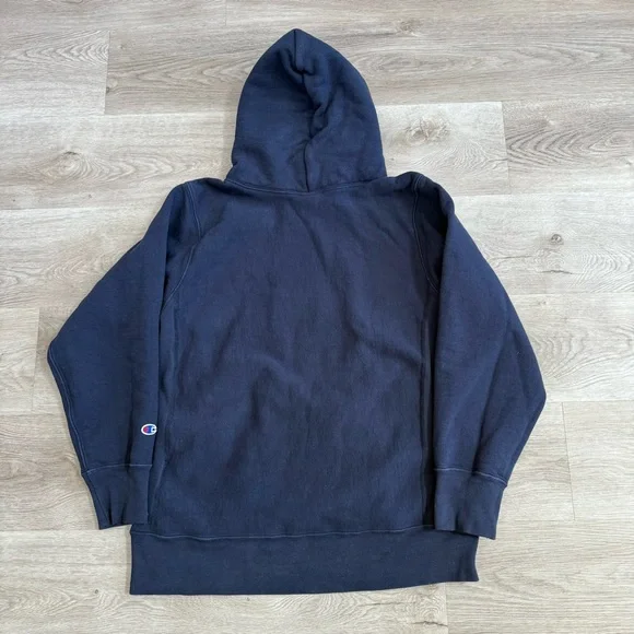 Champion Hoodie Mens XL Navy 70s Reverse Weave Sweatshirt